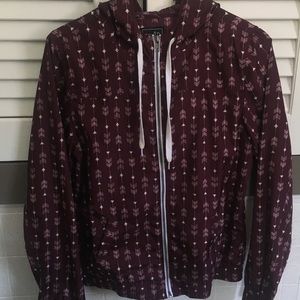 Maroon Windbreaker from Zumiez